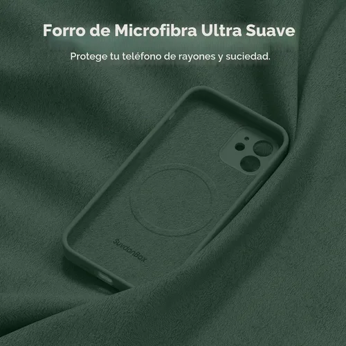 Vista 7 de Funda magnética para iPhone 12, compatible con MagSafe, [protección completa de la cámara] [protectores de pantalla] funda protectora de silicona a