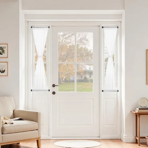 Vista 7 de Pack de 2 cortineros con resorte de tensión de 8 a 12.5 pulgadas, cortineros mini DIY sin necesidad de perforación para ventanas delgadas, armarios
