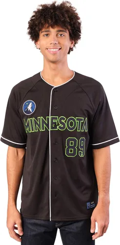 Vista 16 de Ultra Game Camiseta de béisbol oficial de la NBA con botones y botones para hombre