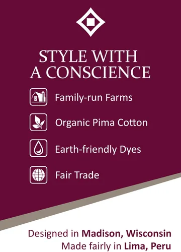 Vista 7 de Fair Indigo Camiseta de lujo de algodón orgánico para mujer Peru
