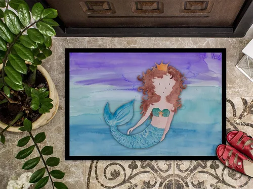 Vista 3 de Caroline's Treasures BB7422MAT - Felpudo de sirena morena de 18 x 27 pulgadas, tapete para puerta delantera, para interiores y exteriores