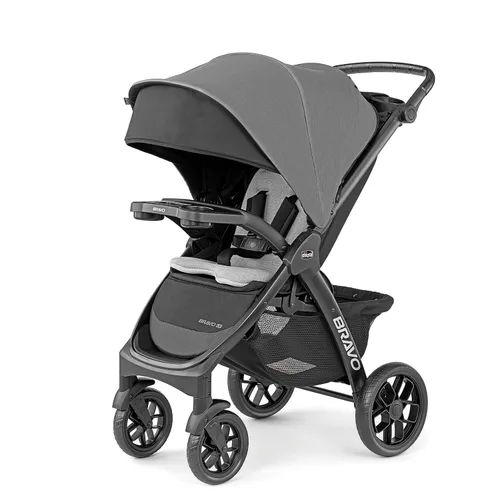 Vista 16 de Chicco Bravo - Sistema de viaje 3 en 1, cochecito plegable rápido con asiento de coche Brooklyn/Navy, baby stroller, KeyFit 30 car seat, newborn