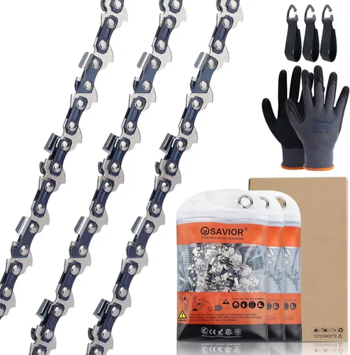 Vista 21 de Savior 4Pack GTA 26 Cadena de Motosierra Mini de 4 Pulgadas de 1/4" LP.043" de Calibre 28 Enlace de Transmisión para Podadora de Hojas Stihl GTA 26