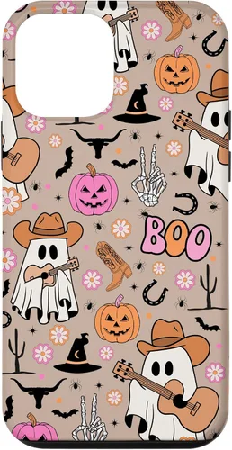 Vista 15 de Funda retro occidental para iPhone 11 Pro Max Fantasma Fantasma Vaquero de Halloween