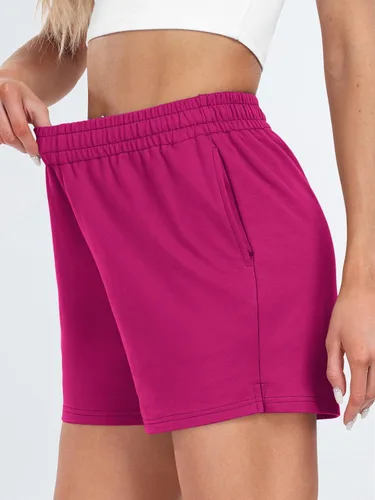 Vista 46 de AUTOMET Pantalones cortos deportivos para mujer, estilo casual, con cordón, cómodos, elásticos, de cintura alta, con bolsillos