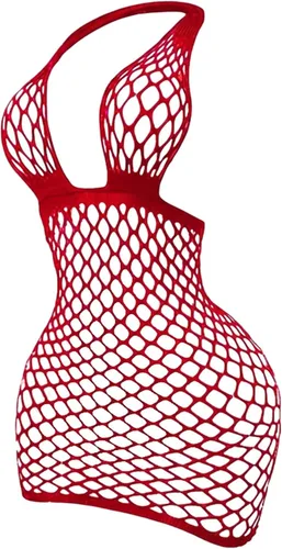 Vista 8 de SweatyRocks Vestido de lencería sexy de malla para mujer, lencería tipo Negro