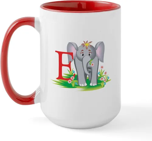 Vista 35 de CafePress Blue Elephant - Taza de café de cerámica de 15 oz (15.0 fl oz)