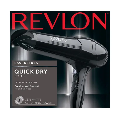 Vista 2 de Revlon Secador turbo de tamaño completo de 1875 W, negro (paquete de 4)