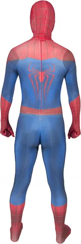 Vista 5 de AMOTEM Superhero Cosplay Halloween Costume Spandex Onesie The Amazing Spider Bodysuit