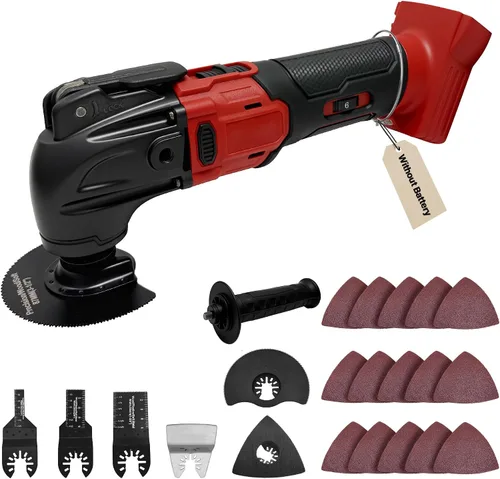 Vista 9 de Multiherramientas oscilantes para batería Dewalt de 20 V, herramienta multiusos de corte y lijado, ángulo de oscilación de 4°, 6 velocidades