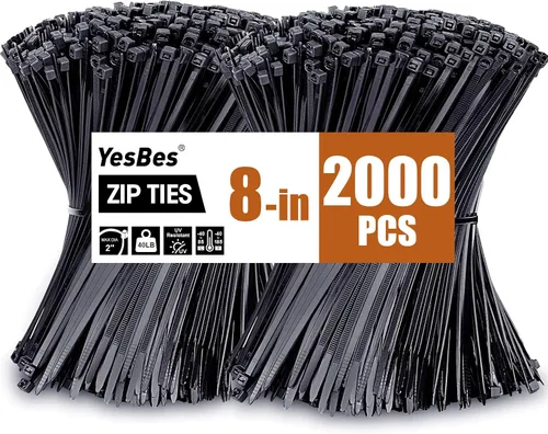 Vista 12 de 5000 bridas de 4 pulgadas, bridas pequeñas con resistencia a la tracción de 18 libras, bridas negras para uso en interiores y exteriores, bridas