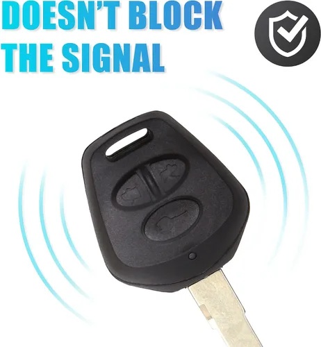 Vista 3 de uxcell Nuevo 3 botones sin cortar insertar llavero control remoto caso Shell reemplazo para Porsche Cayenne 911 996 Boxster S 986