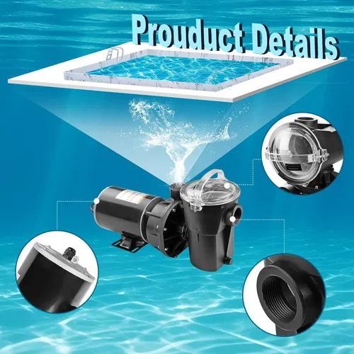 Vista 6 de Bomba de piscina W3SP1580X15 de 1.5 HP, motor de una sola velocidad, 115V 11.2A 3450RPM 60Hz, reemplazo directo para Hayward PowerFlo LX Series