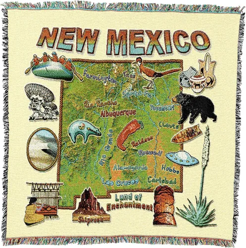 Vista 13 de Pure Country Weavers State of Alabama - Manta cuadrada para regalo, manta de tapiz tejida de algodón, fabricada en los Estados Unidos