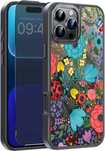 Vista 26 de Goodon para iPhone 15 Pro Max con protector de pantalla de privacidad, compatible con Magsafe, funda translúcida mate a prueba de golpes - Linda