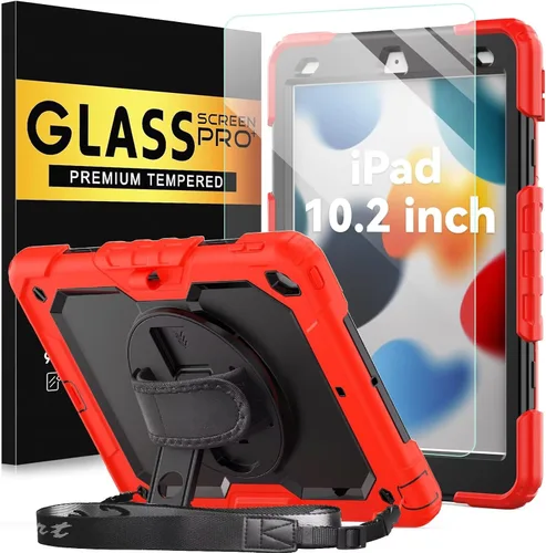 Vista 26 de BLOSOMEET Bonita funda para iPad de 9ª generación 2021 de 10.2 pulgadas con protector de pantalla de vidrio templado y soporte para bolígrafo, funda
