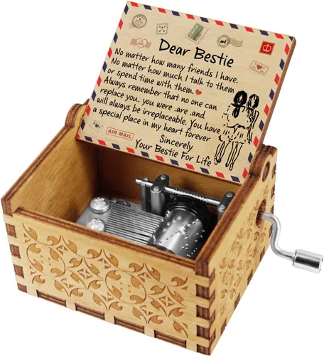 Vista 10 de Kenon To My Daughter - Caja de música vintage con sobre grabado, regalo perfecto para cumpleaños de Navidad de parte de papá