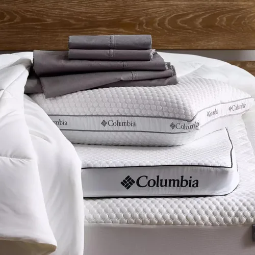 Vista 8 de Almohada Columbia Comfort Ice Fiber Side Sleeper Down Alternative con relleno de fibra de poliéster, funda transpirable de doble cara