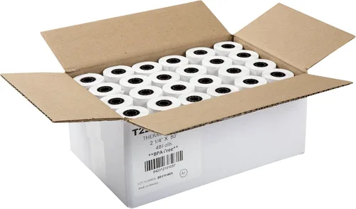 Vista 3 de AmerCare Rollos de registro térmico blanco de 2.25 pulgadas x 80 pies con núcleo de identificación de 7/16 pulgadas, caja de 48
