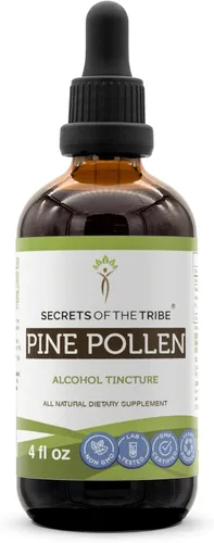Vista 7 de Secrets of the Tribe Extracto de alcohol de tintura de polen de pino, gotas de hierbas de alta potencia, tintura hecha de polen de pino silvestre