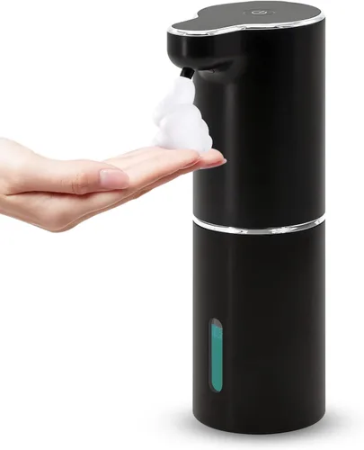 Vista 7 de LAOPAO Dispensador automático de jabón de manos espumoso, dispensador de jabón de espuma sin contacto, dispensador de jabón recargable para encimera
