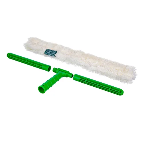 Vista 5 de Unger Commercial Original StripWasher de 18 pulgadas con mango – Funda de microfibra de alta absorción y barra en T para pozo de agua para ventanas
