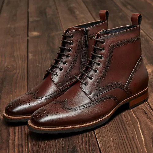 Vista 2 de Botas Oxford casuales para hombre, botas de vestir Chukka para hombre