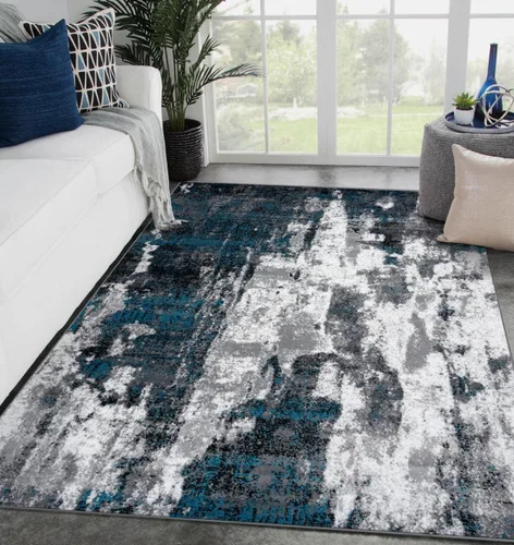 Vista 20 de LUXE WEAVERS Lagos Collection - Alfombra de área abstracta beige de 2x3