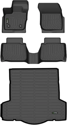 Vista 66 de HAFIDI® - Tapetes para auto con almacenamiento debajo del asiento, para todo clima, antideslizantes, de elastómero termoplástico, para la primera