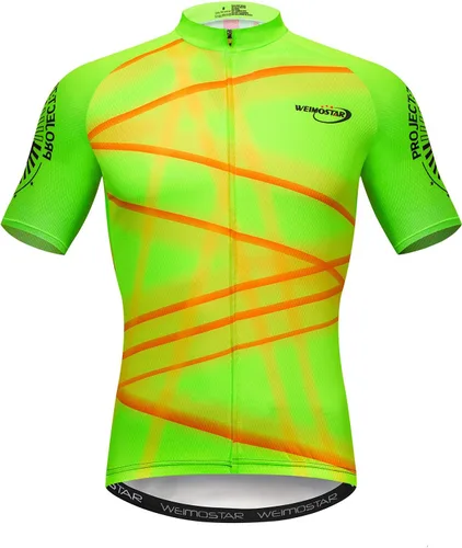 Vista 113 de Weimostar Hombre Ciclismo Jersey Manga Corta Bicicleta Ropa Multicolor Diamante