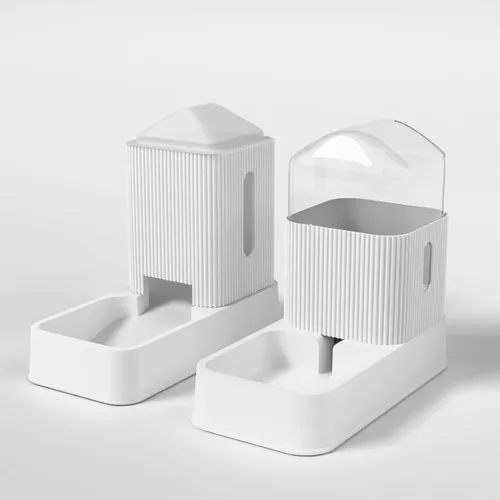 Vista 8 de Comedero automático para gatos y dispensador de agua, 2 unidades, alimentador de alimentos por gravedad para perros y cuenco de agua para mascotas