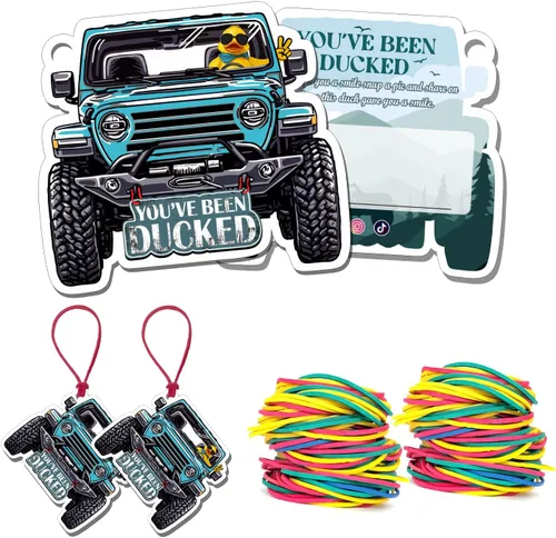 Vista 19 de You've Been Ducked - Tarjeta de juego, tarjeta de juego para Jeep o SUV, etiquetas de pato, pato de goma para etiquetas, diseño de automóvil de 4 4