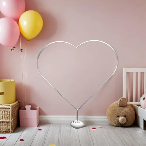 Vista 6 de LABRIMP Kit de soporte para globos, soportes de arco de corazón para decoración de bodas, kit de columna de globos pastel para fiesta