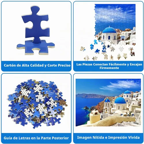 Vista 2 de Rompecabezas para adultos de 1000 piezas del mar Egeo Letra en la parte