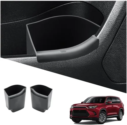Vista 23 de Ruiya Bote de basura para puerta compatible con Ford Explorer 2020-2026, todos los bordes, bolsillo para puerta lateral del conductor y pasajero