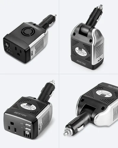Vista 6 de Inversor de energía Bestek, 150 W + 75 W, Negro y plateado