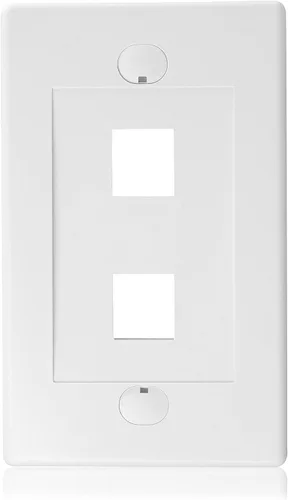 Vista 3 de [UL Listed] Cable Matters - Placa de pared en blanco para toma trapezoidal, Blanco