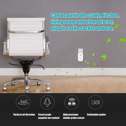 Vista 2 de Purificador de aire de filtro para el hogar, oficina, dormitorios, aire portátil de eliminación de malos olores para purificadores de aire Hepa