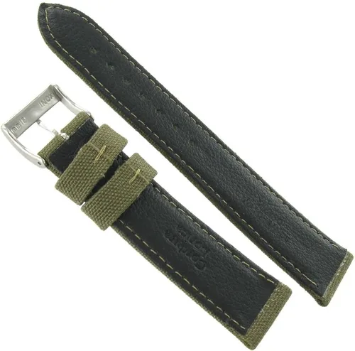 Vista 3 de 18mm MORELLATO acolchada Cordura auténtica y cosida Canvas Verde militar reloj de banda