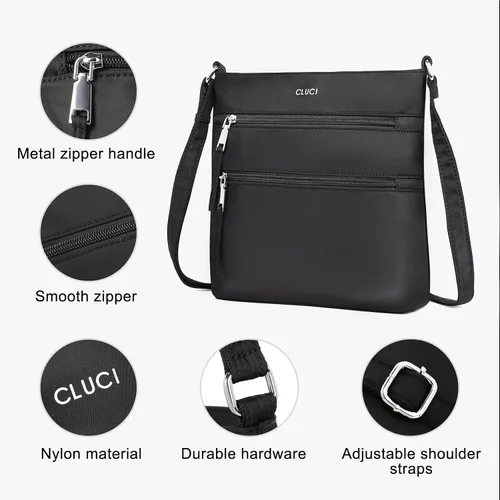 Vista 4 de Crossbody Purses for Women, Medium Size Zipper Pocket Adjustable Strap, Soft Leather Women's Shoulder Handbags