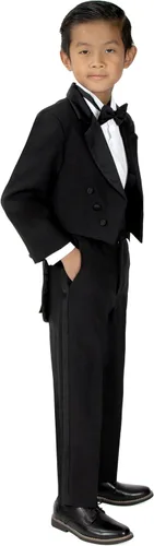 Vista 3 de Spring Notion Esmoquin clásico negro con cola para niños