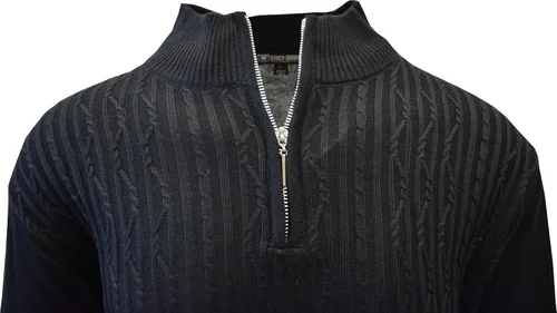 Vista 4 de STACY ADAMS Suéter de punto trenzado liso para hombre