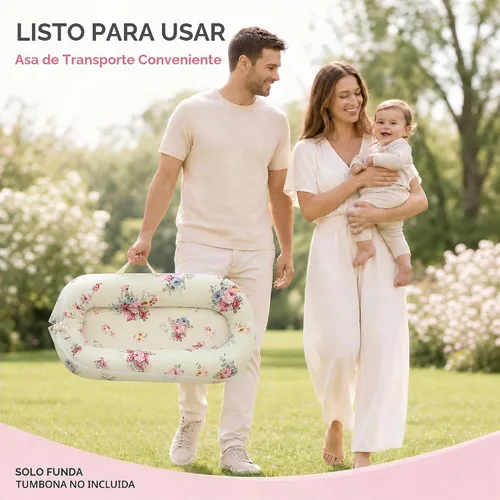 Vista 7 de Funda para tumbona de bebé para Dockatot Deluxe + 100% Algodón Hipoalergénico de Calidad Premium para Recién Nacido (Solo Funda) (Rosa)