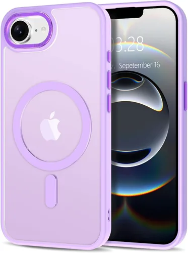 Vista 48 de Anuck - Funda magnética para iPhone 11 compatible con MagSafe, carcasa trasera mate translúcida dura, borde de TPU, delgada, resistente a impactos