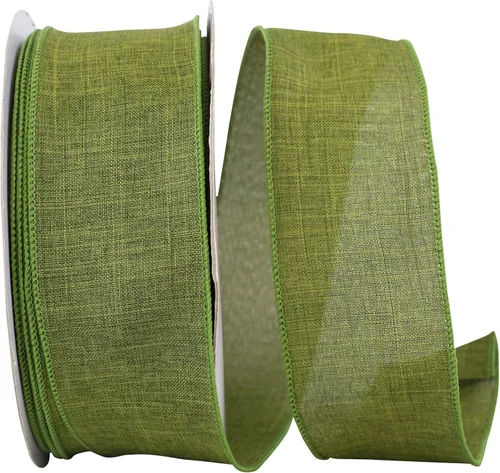 Vista 15 de Cinta Reliant Ribbon 92573W-031-09K para borde con alambre Everyday Linen Value, 1-1/2 pulgadas x 50 yardas, color negro