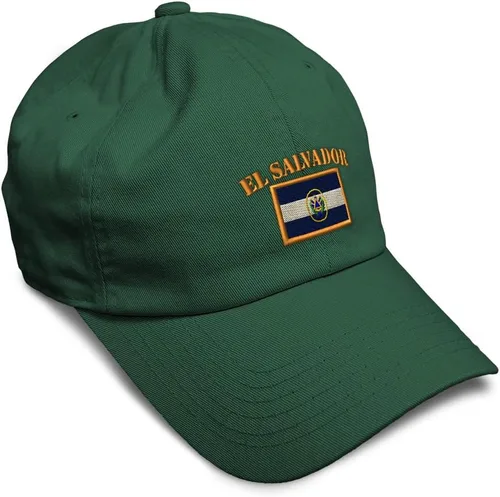 Vista 48 de Speedy Pros Sombrero de béisbol suave bordado papá sombrero El Salvador bandera bordado hombres y señoras gorra de béisbol algodón