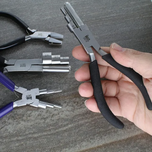 Vista 6 de The Beadsmith Little Wrapper Alicates – Herramienta de envoltura de varios pasos – Barriles de 5, 7 y 0.394 in – 6 pulgadas de largo, mandíbulas