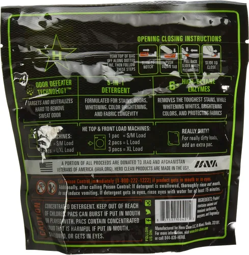 Vista 2 de Hero Clean Detergente para ropa PACS, aroma 1, 25