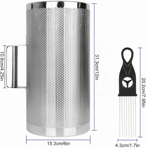 Vista 8 de Güiro de metal de 30.5 x 15.2 cm, instrumento de acero inoxidable con raspador, instrumento latino de percusión Plateado