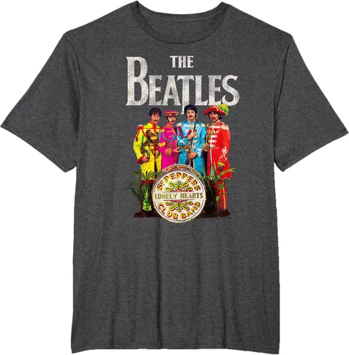 Vista 14 de The Beatles Sgt. Pepper's Lonely Hearts Camiseta de manga corta Negro